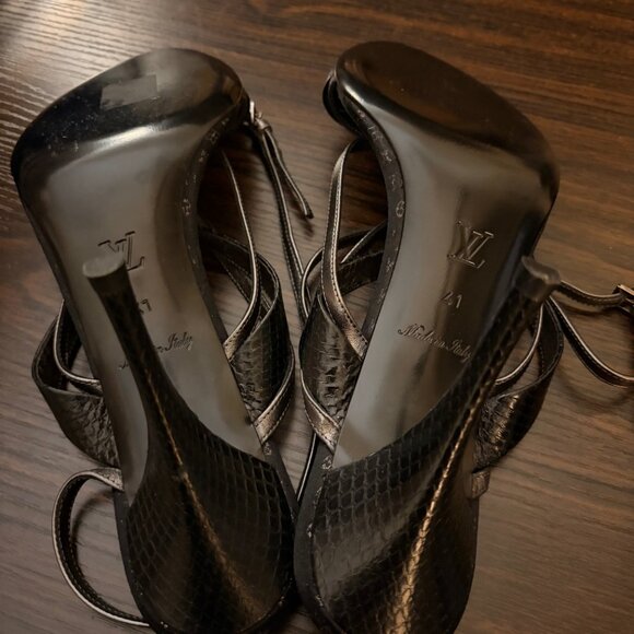 Louis Vuitton Monogram Snakeskin Heels EU 41 (US 8.5-9) - Picture 7 of 12